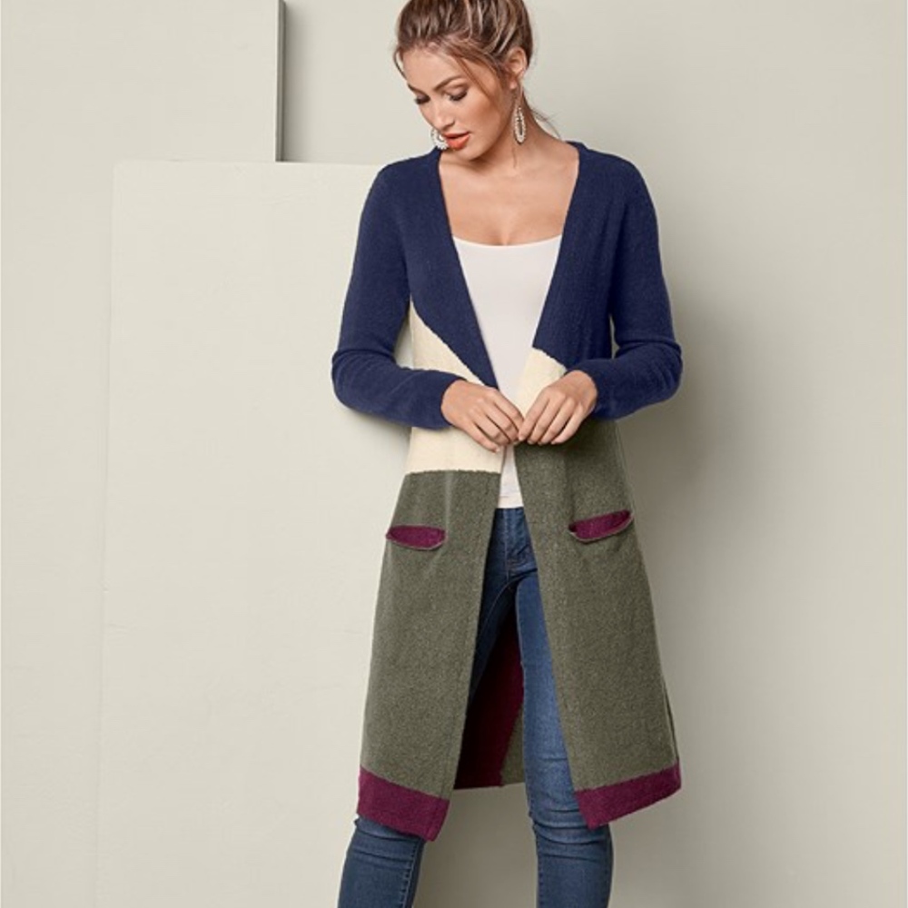 VENUS NEW Color Block Cardigan - Picture 5 of 8